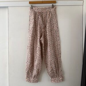 Caron Callahan Blush Floral Cropped Pants